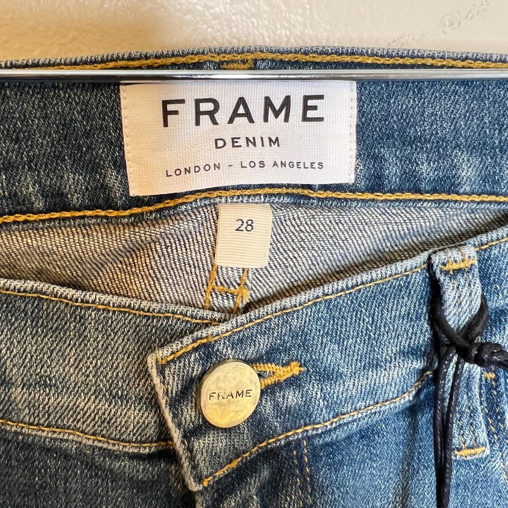 🌹Frame Denim Le Garcon Mid Rise Distressed Slim Boyfriend Jeans Womens NWT - Picture 10 of 15